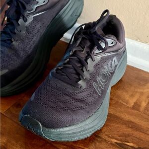 Hoka Bondi 8  Men's Charcoal Athletic Shoes 9D